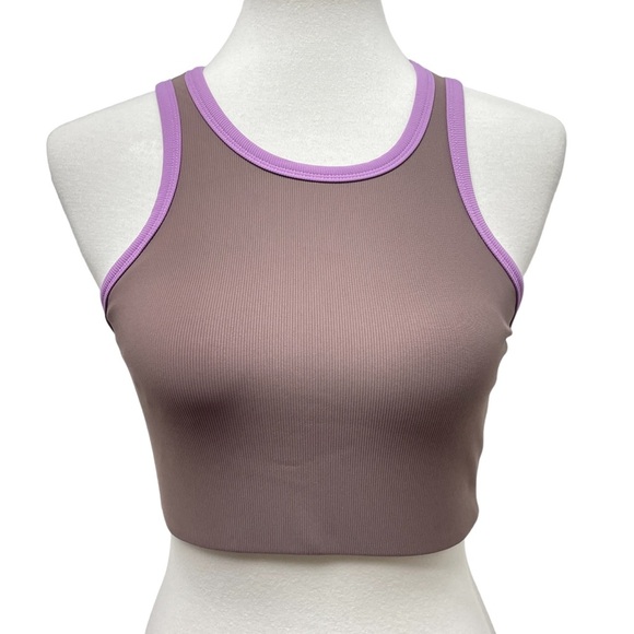 ANTHROPOLOGIE - WILO, Racer bra Sports bra in Mauve & lavender, size Medium - Picture 1 of 11